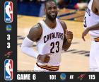 2016 NBA Finalleri, 6 maçı, Golden State Warriors 101 - Cleveland Cavaliers 115